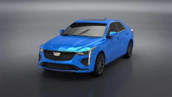 Cadillac CT4 V 2022 Free low-poly 3D model