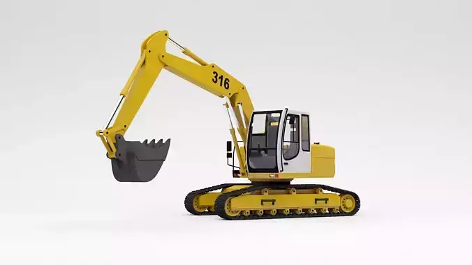 Liebherr A316 Litronic Excavator 3D model