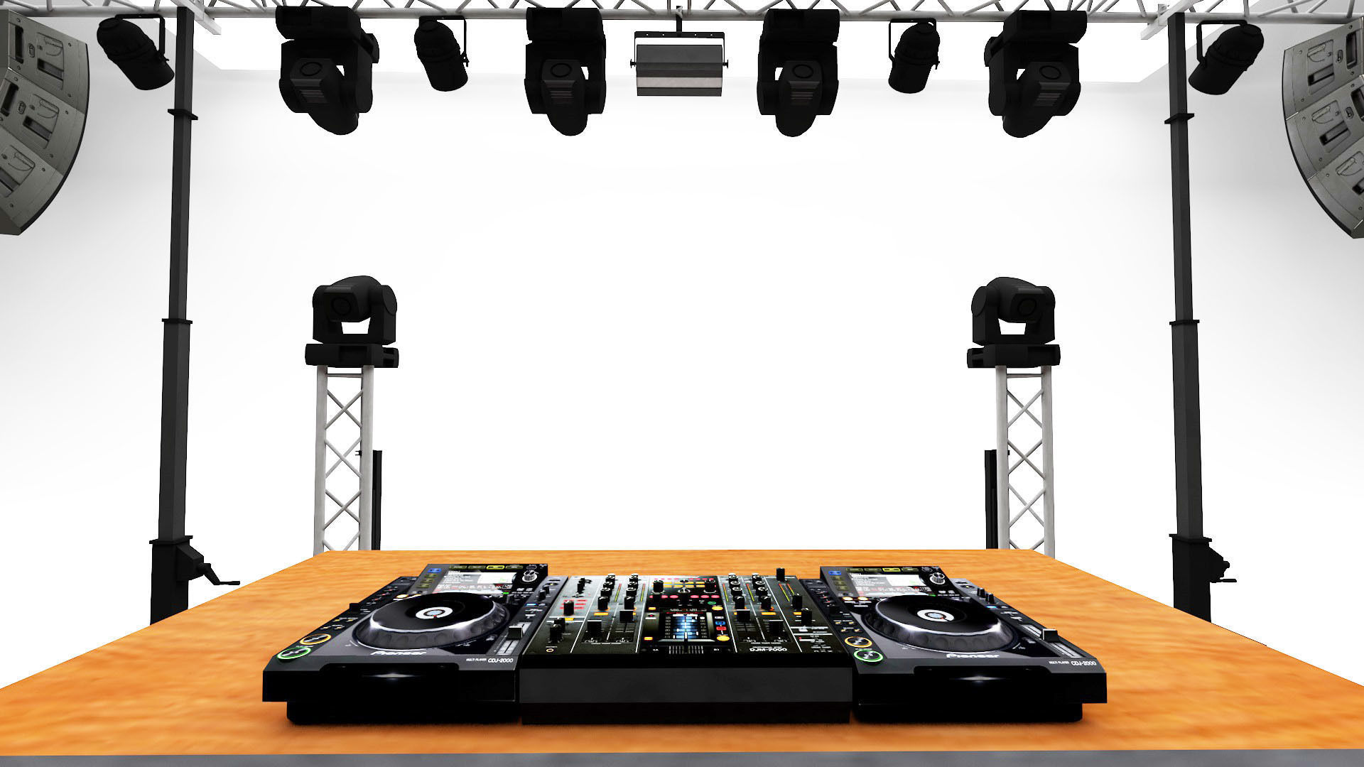 Professional DJ Stage 3D model_6