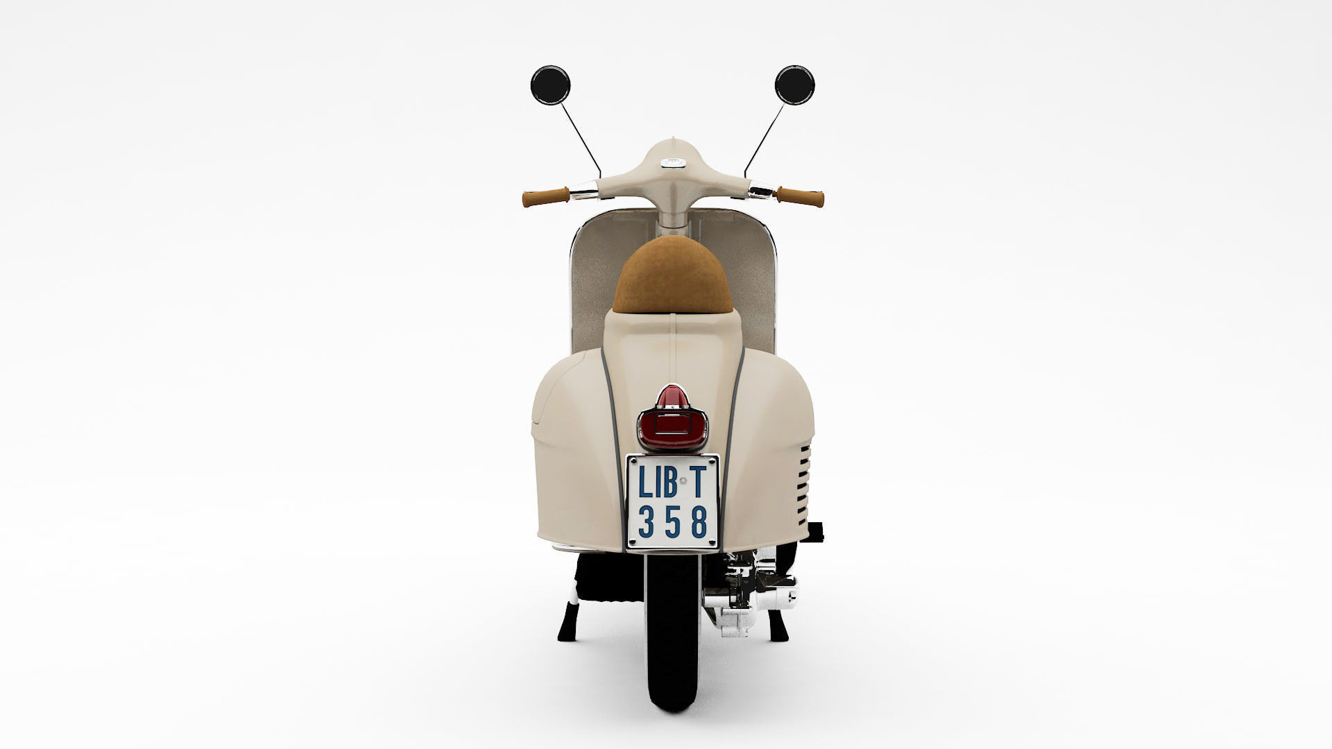 Classic Vespa Highpoly 3D model_3