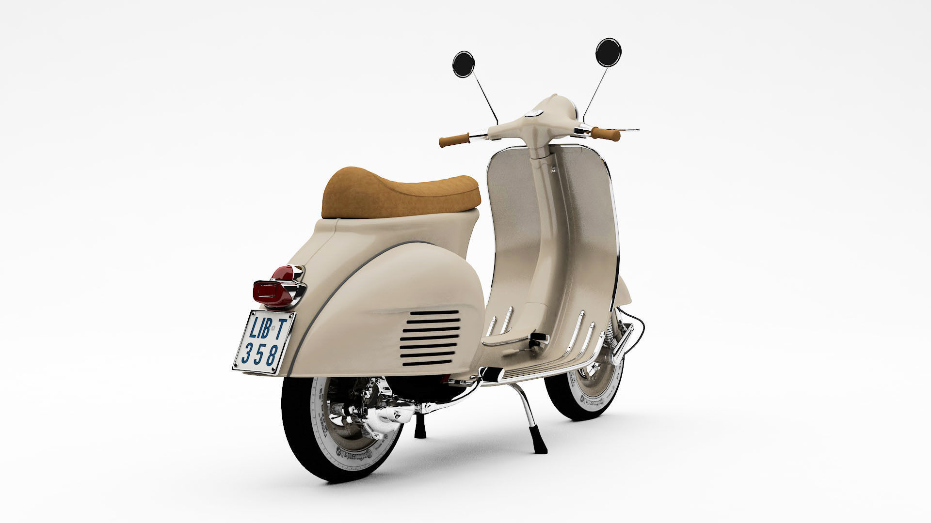 Classic Vespa Highpoly 3D model_5