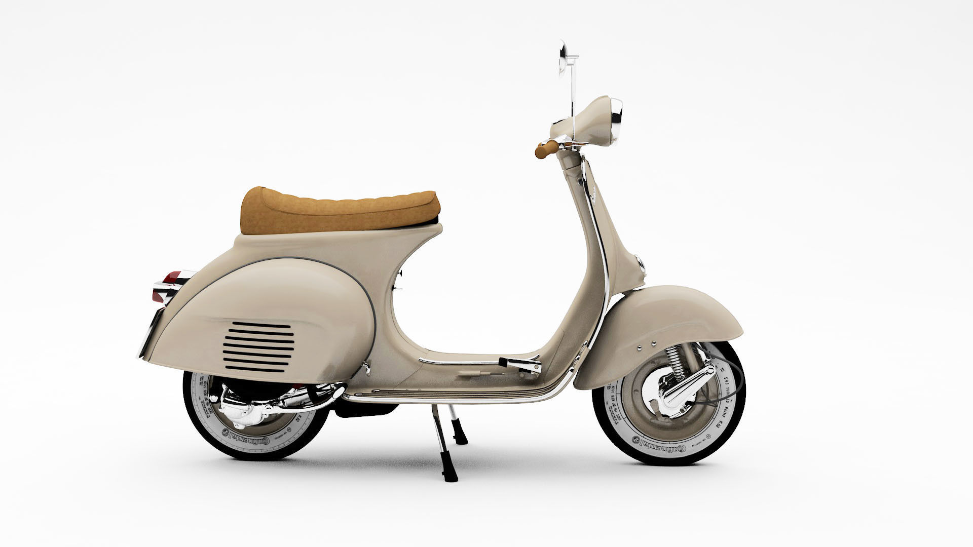 Classic Vespa Highpoly 3D model_4