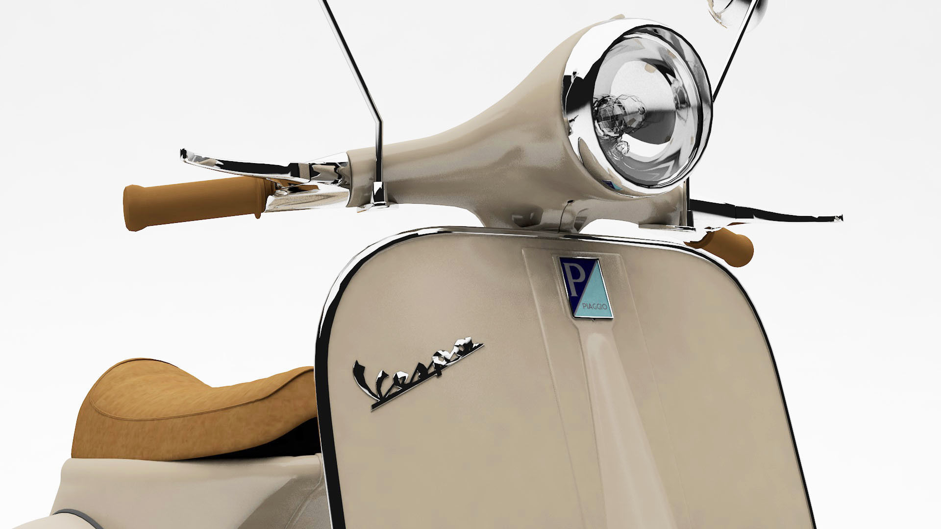 Classic Vespa Highpoly 3D model_6