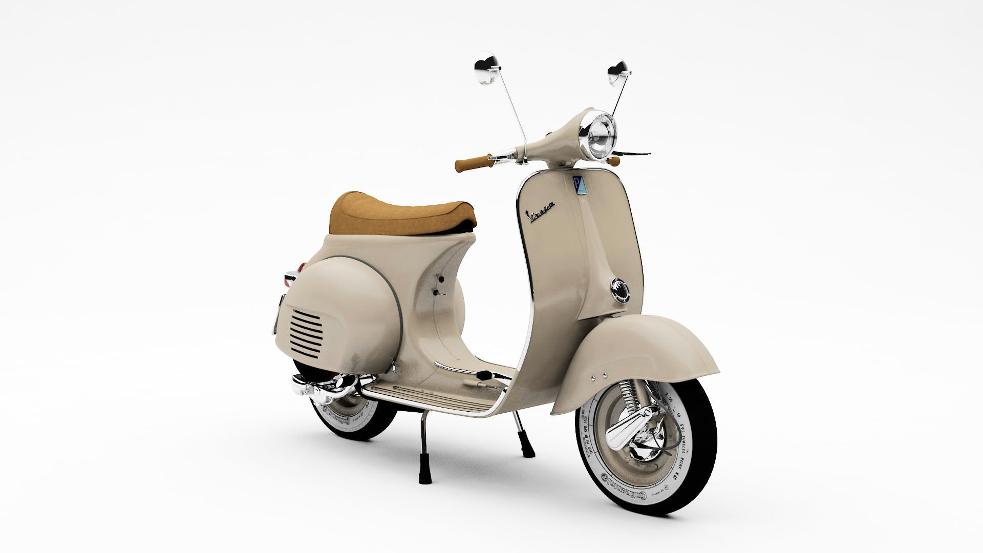 Classic Vespa Highpoly 3D model_2