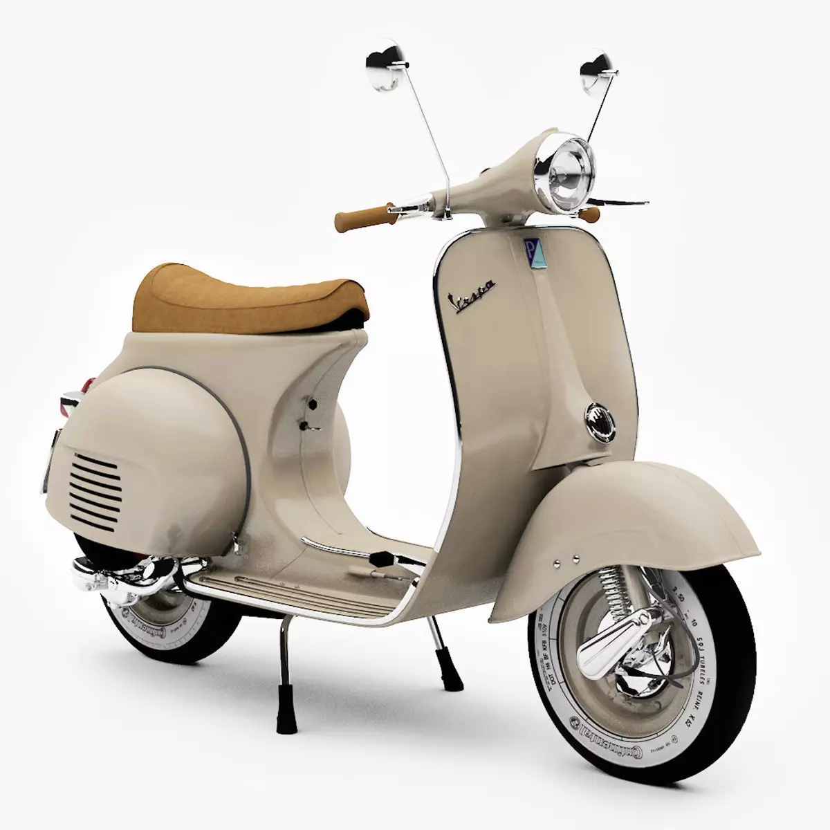 Classic Vespa Highpoly 3D model_0
