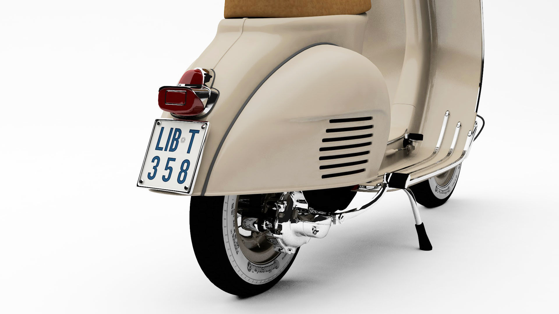 Classic Vespa Highpoly 3D model_7