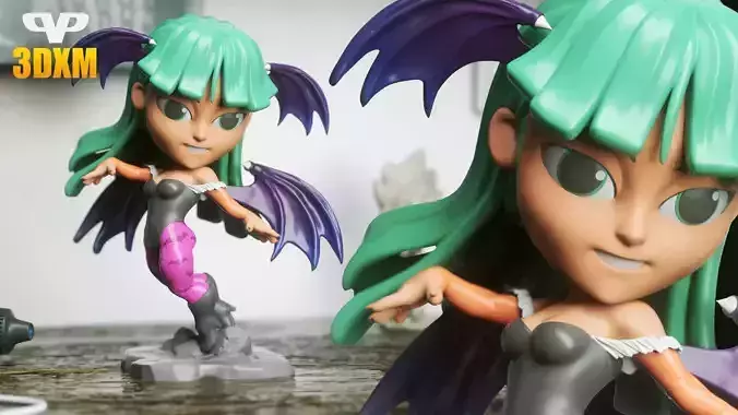 Morrigan Chibi STL for 3D Printing 3DXM ChibiSTL