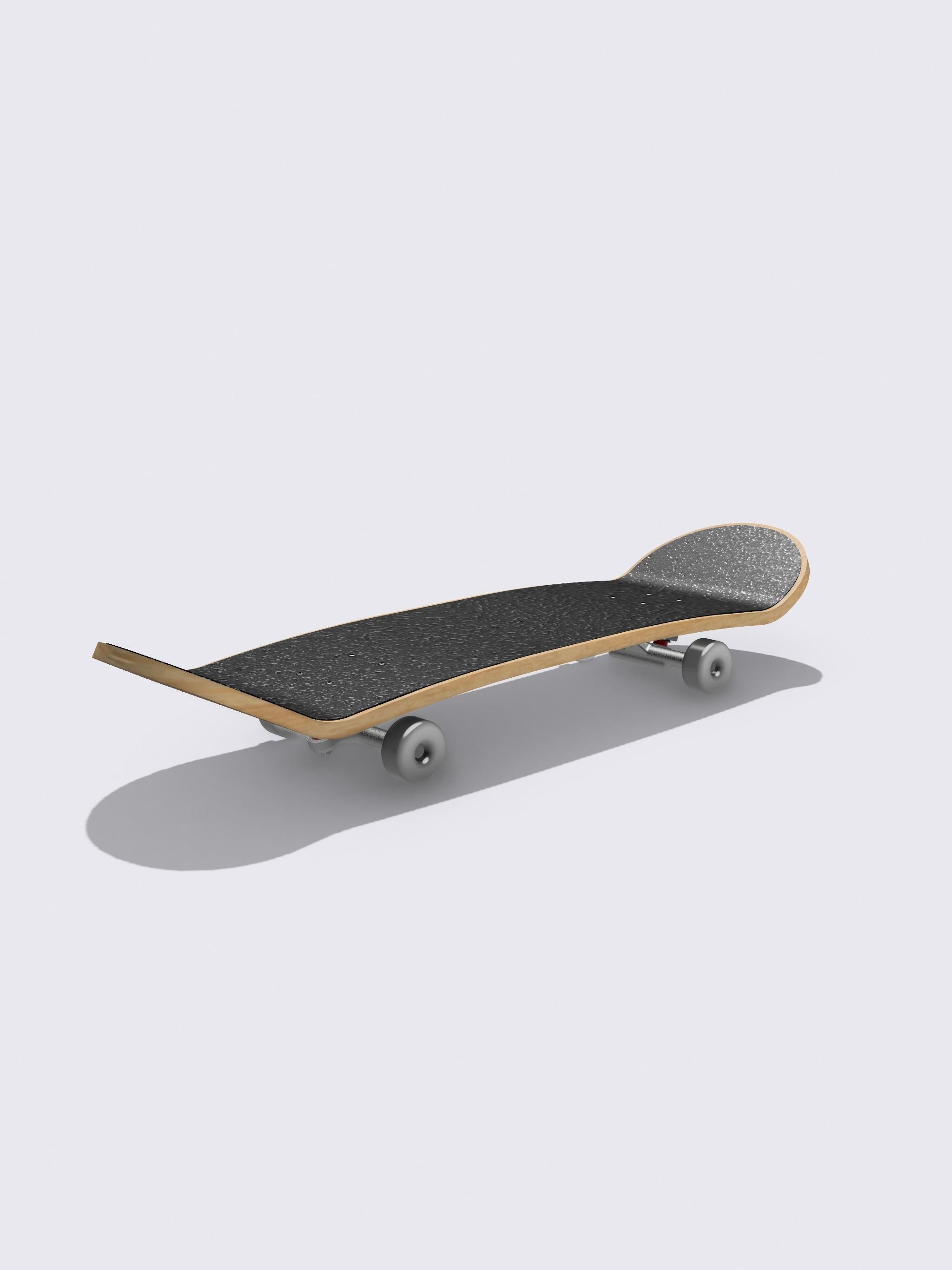 Miniature Skateboard detailed multi piece 3D print model_8