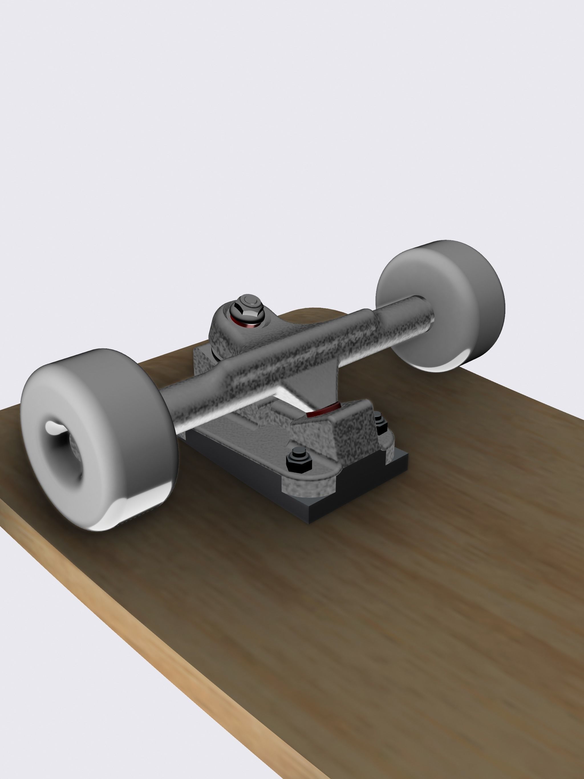 Miniature Skateboard detailed multi piece 3D print model_6