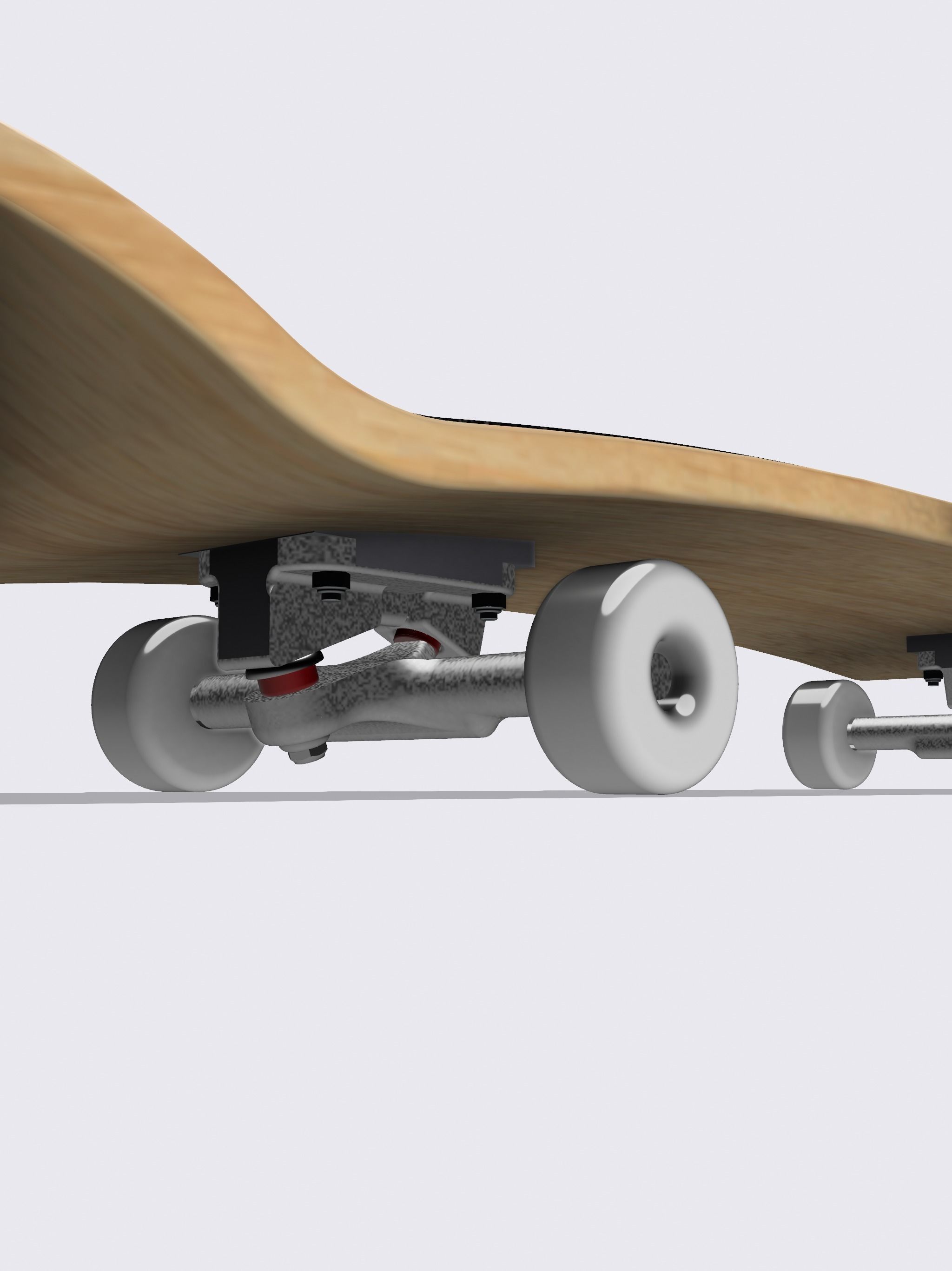 Miniature Skateboard detailed multi piece 3D print model_10