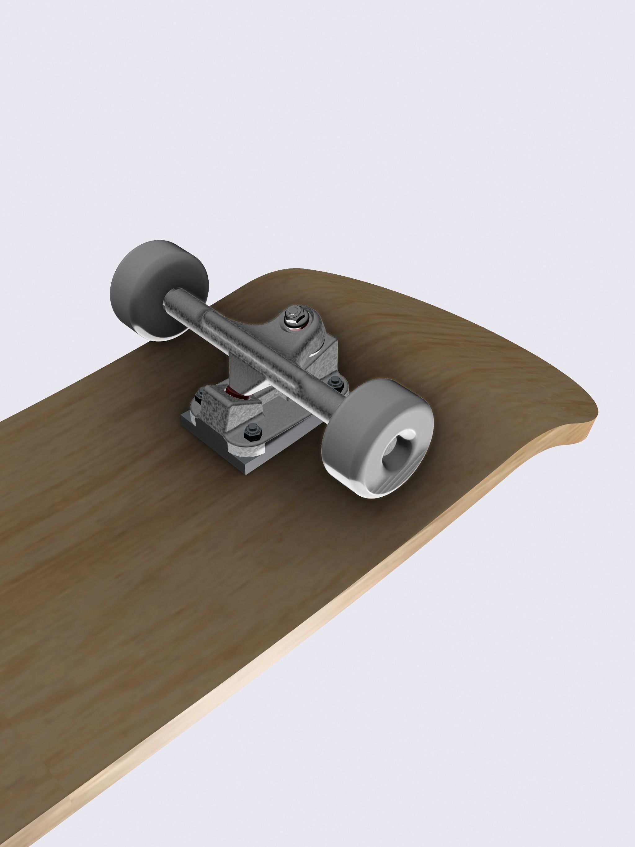 Miniature Skateboard detailed multi piece 3D print model_7