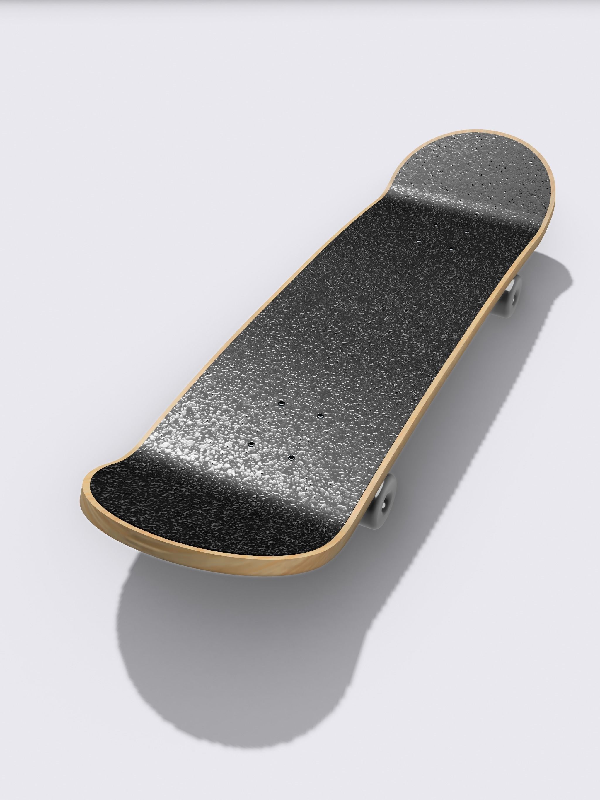 Miniature Skateboard detailed multi piece 3D print model_3
