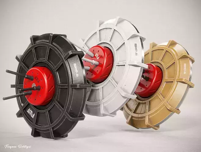 Proximity Land Mine V1 PBR Low-poly 3D model