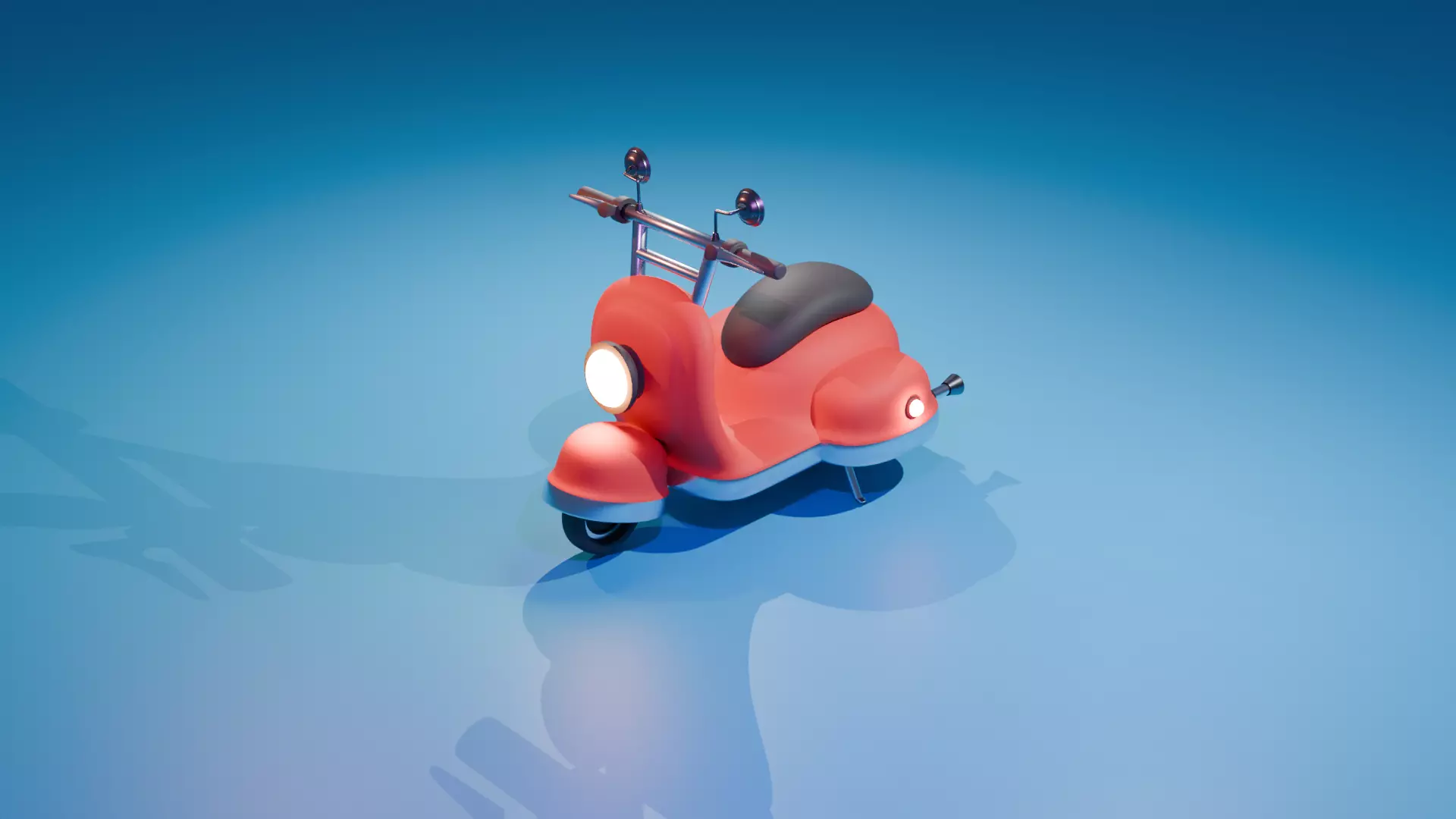 Stylised Scooter Free 3D model
