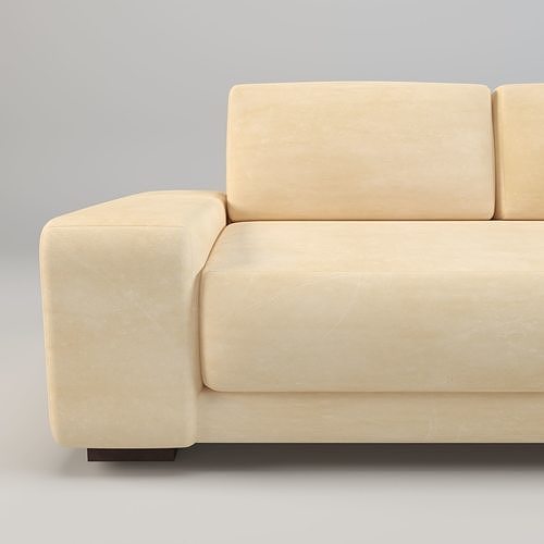 sectional sofa - modern sofa - living room furniture Low-poly 3D model 6