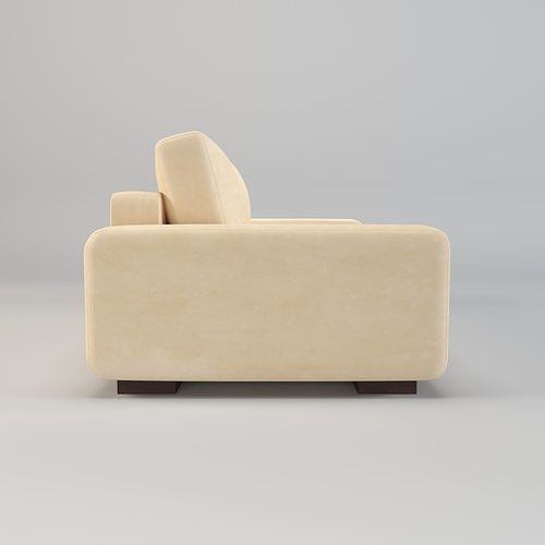 sectional sofa - modern sofa - living room furniture Low-poly 3D model 4