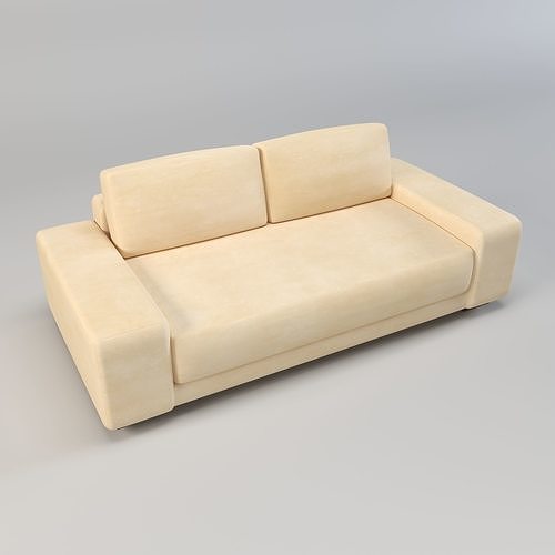 sectional sofa - modern sofa - living room furniture Low-poly 3D model 2
