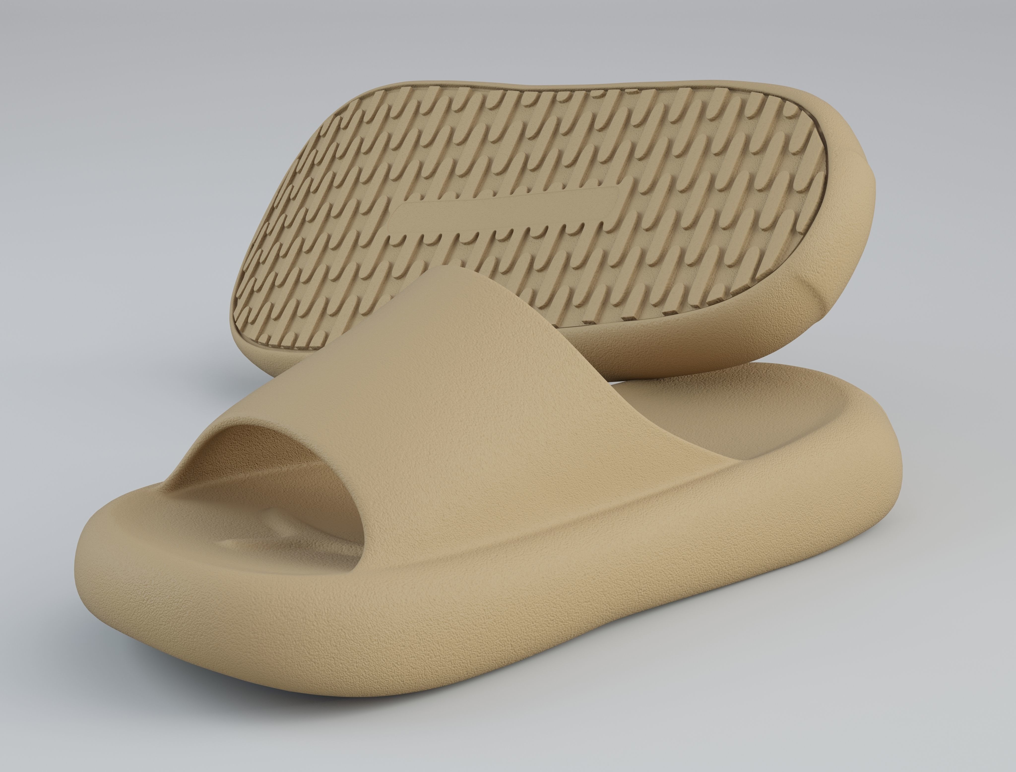 Slippers Pillow Slide  Low-poly 3D model_3
