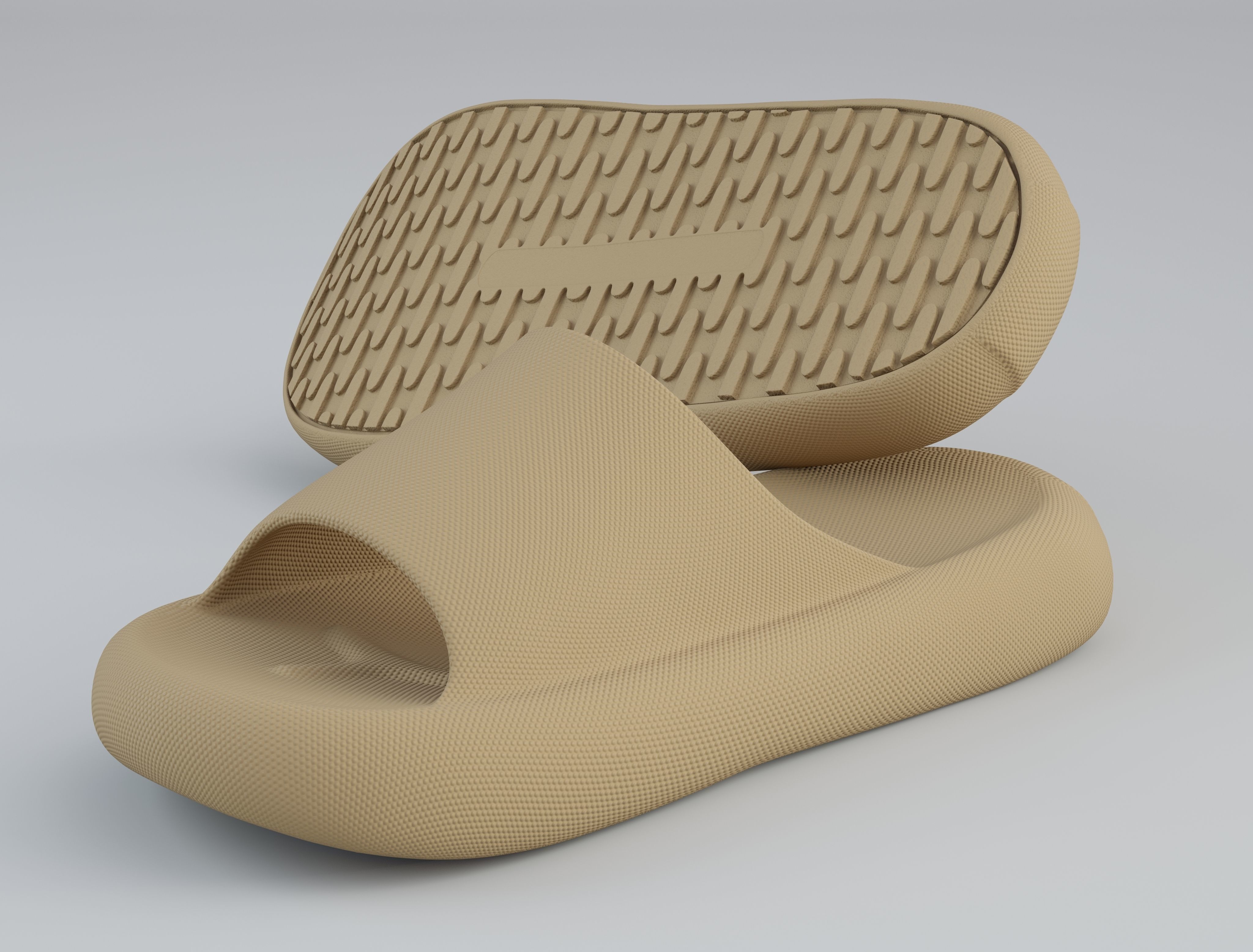 Slippers Pillow Slide  Low-poly 3D model_1