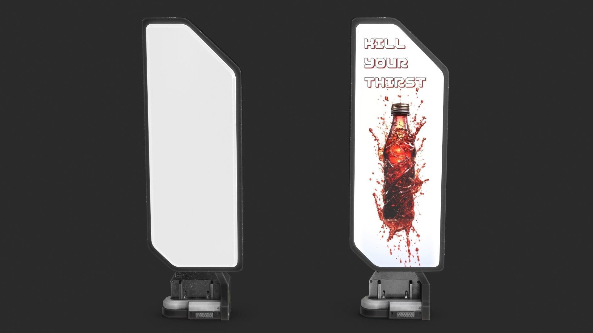 Sci-fi Billboard Sign set of 3 3D Model Collection_20