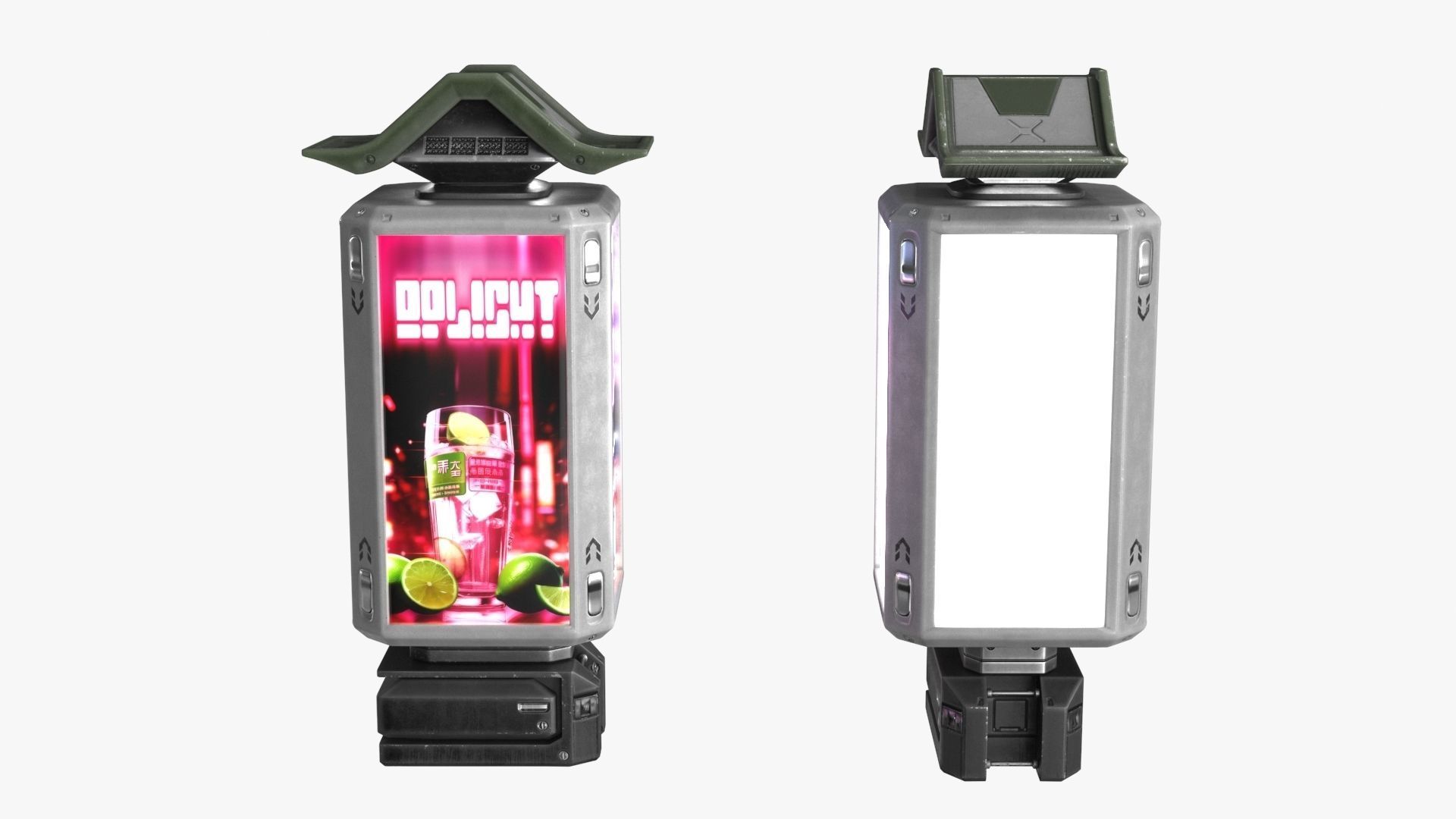 Sci-fi Billboard Sign set of 3 3D Model Collection_13