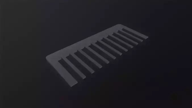 Wide tooth comb 3D Model