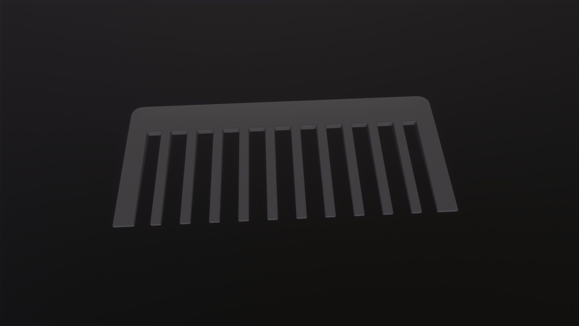 Wide tooth comb 3D Model Low-poly 3D model_3