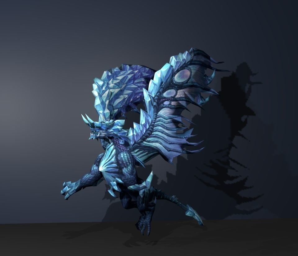 crystal dragon 3D model_4