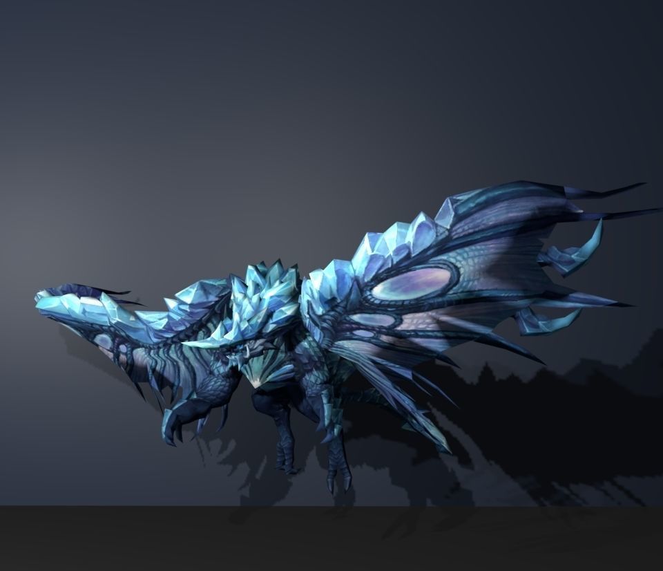 crystal dragon 3D model_2