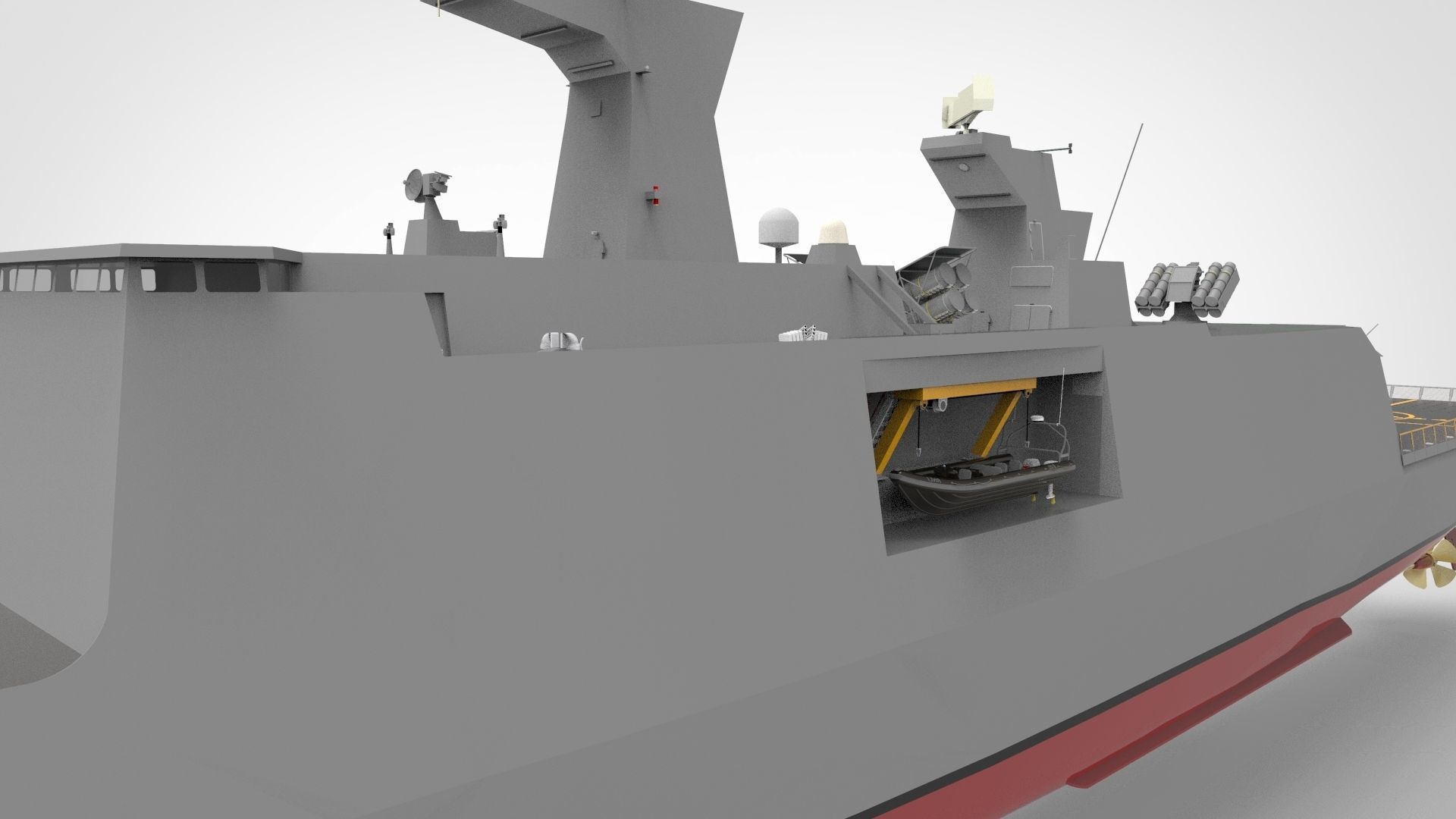 Frigate Class La Fayette 3D model_1