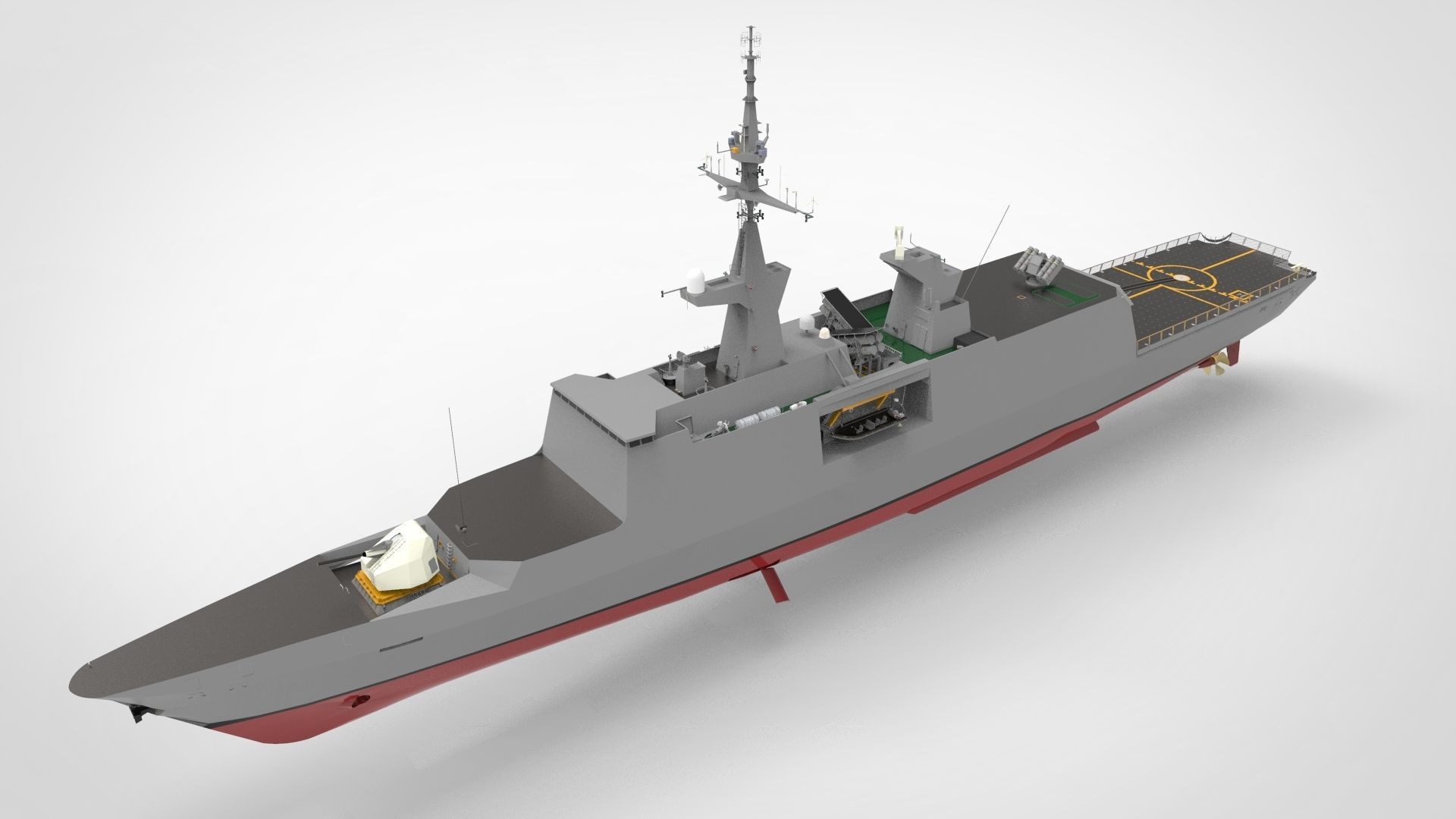 Frigate Class La Fayette 3D model_2