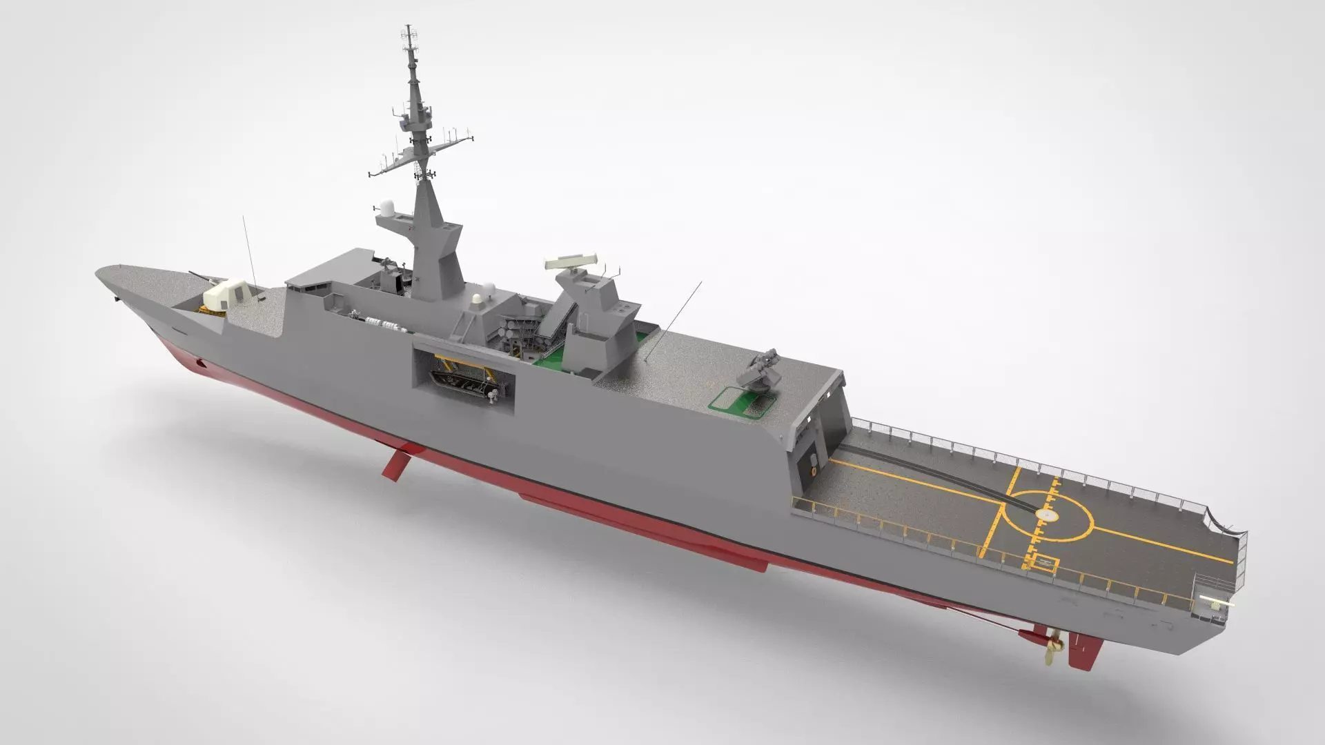 Frigate Class La Fayette 3D model_0