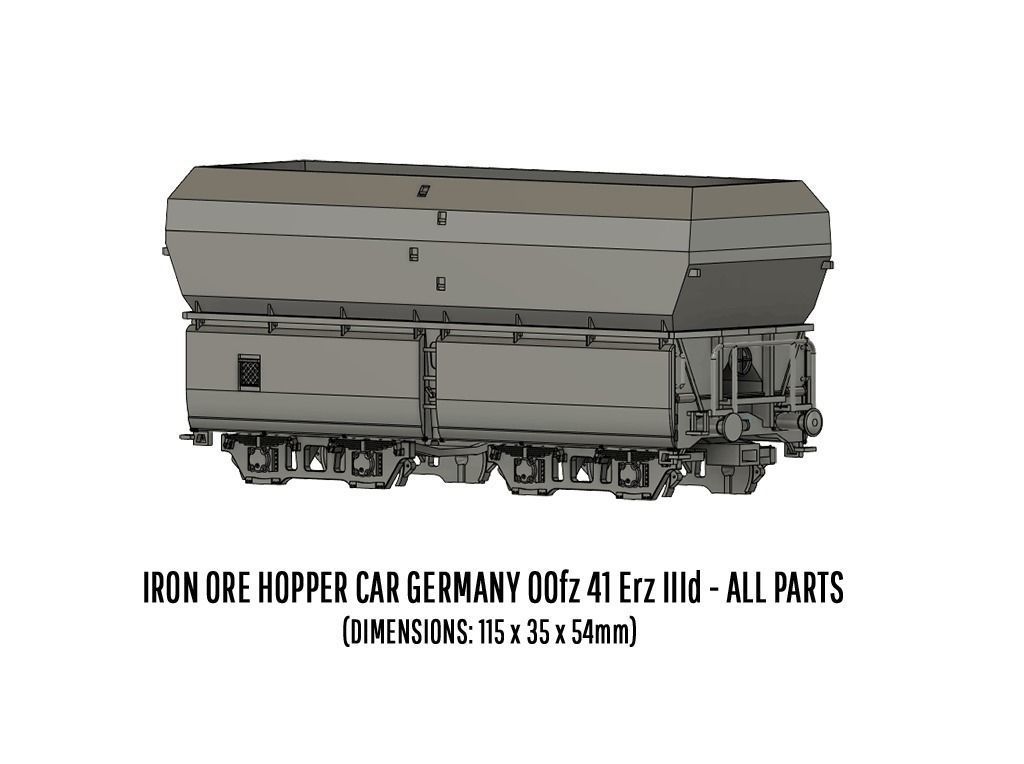 ROLLS-0014 German State Hopper car Erz IIId H0-scale 3D print model_10