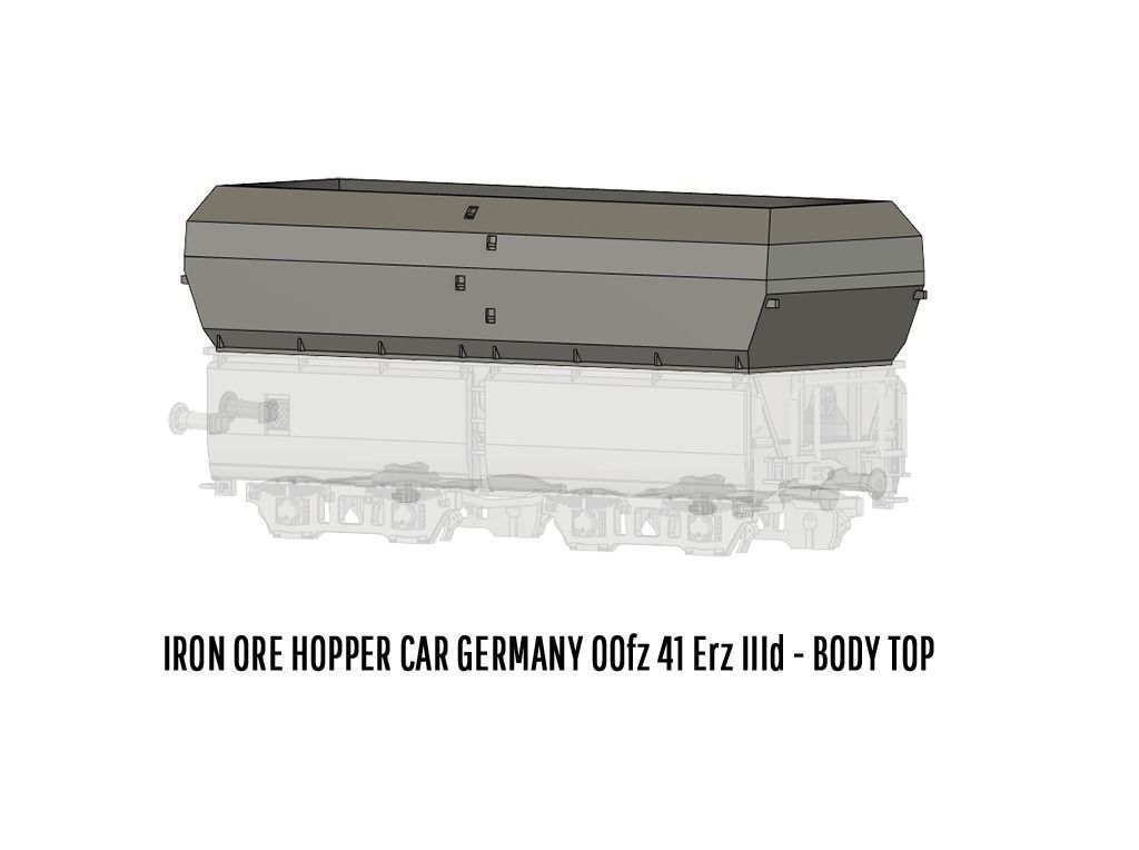 ROLLS-0014 German State Hopper car Erz IIId H0-scale 3D print model_11