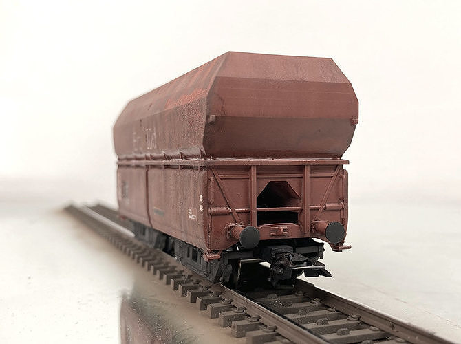 ROLLS-0014 German State Hopper car Erz IIId H0-scale 3D print model 6