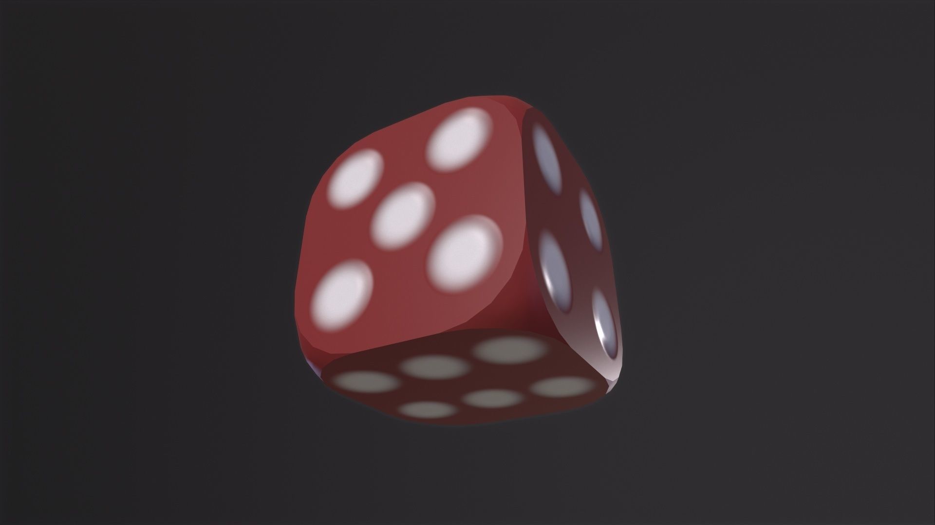 Rounded dice 3D Model Low-poly 3D model_6