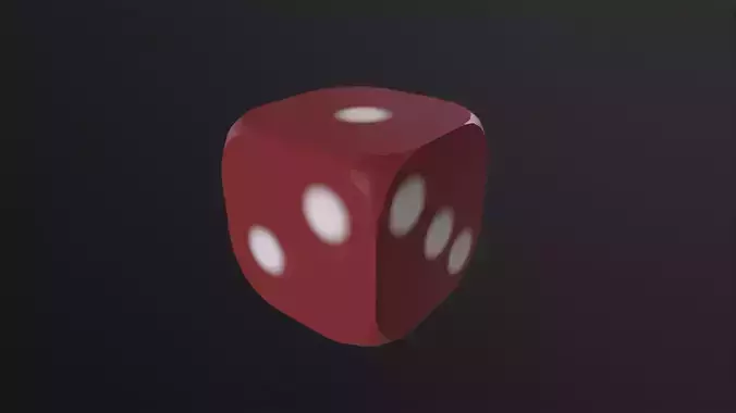 Rounded dice 3D Model