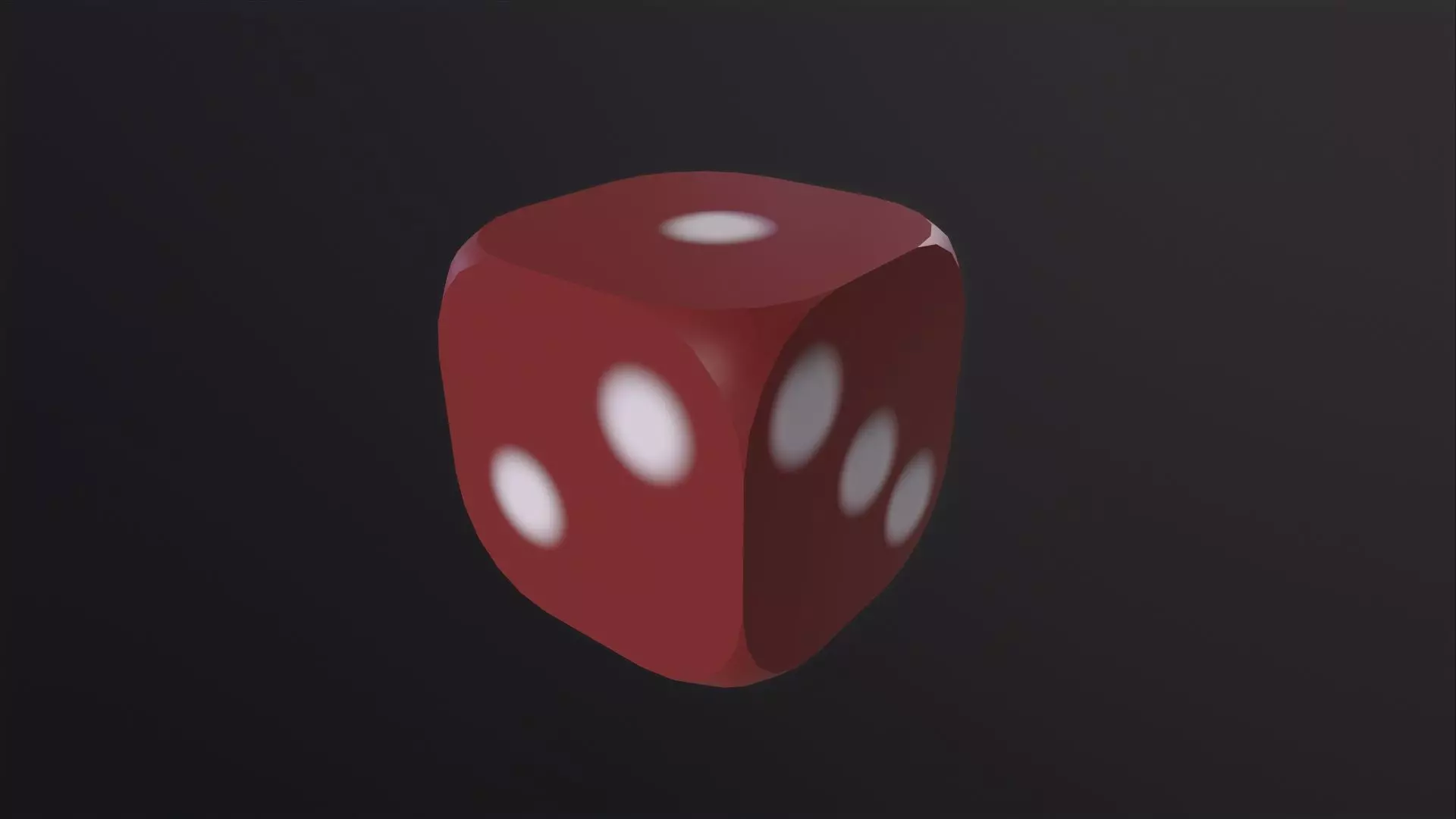 Rounded dice 3D Model Low-poly 3D model_0