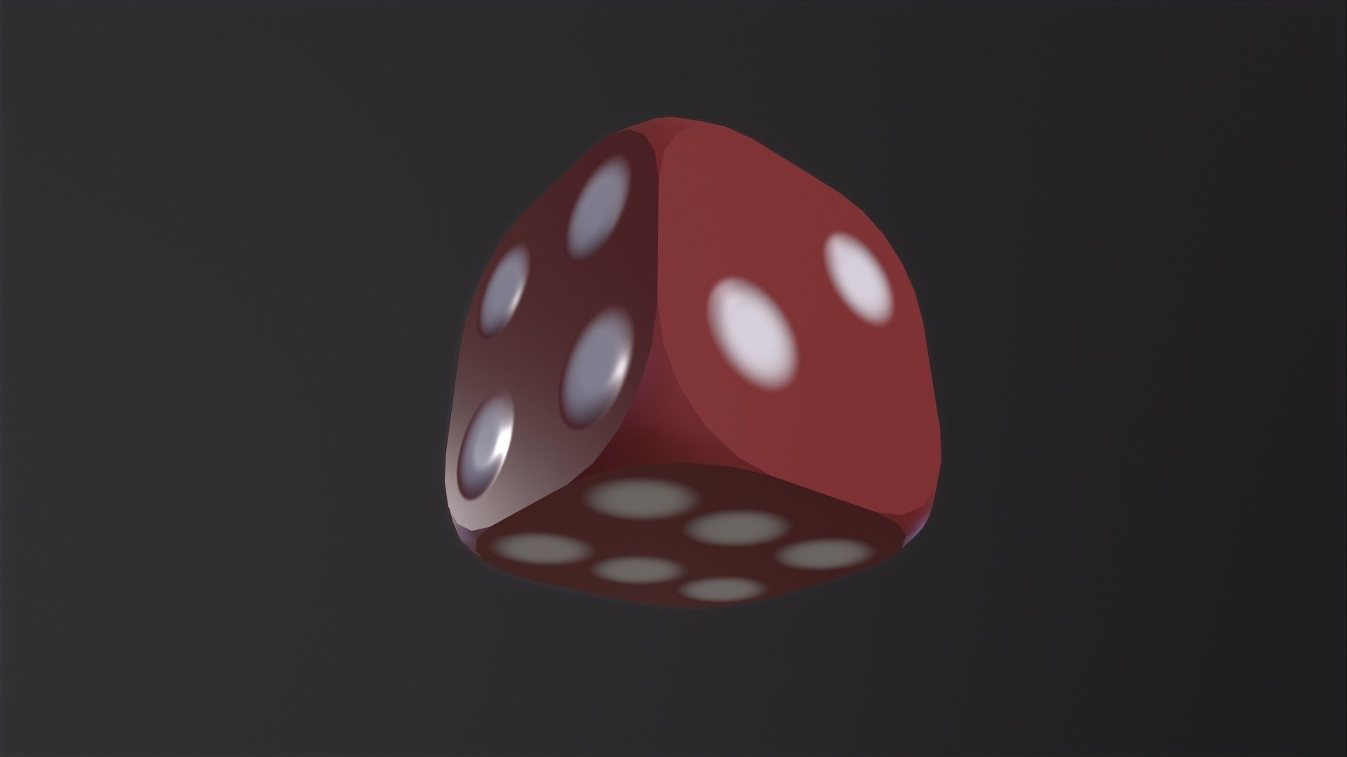 Rounded dice 3D Model Low-poly 3D model_5