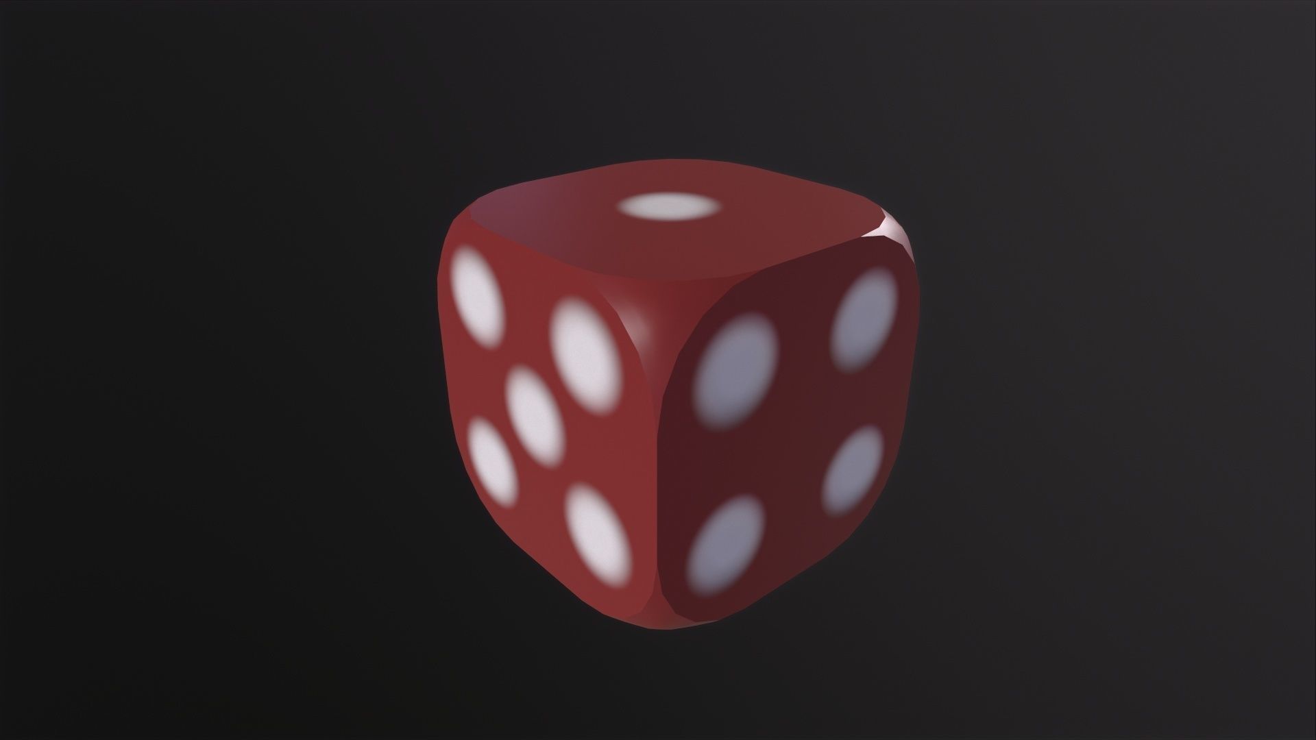 Rounded dice 3D Model Low-poly 3D model_3