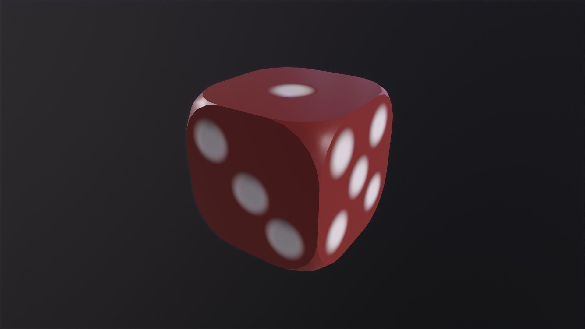 Rounded dice 3D Model Low-poly 3D model_2