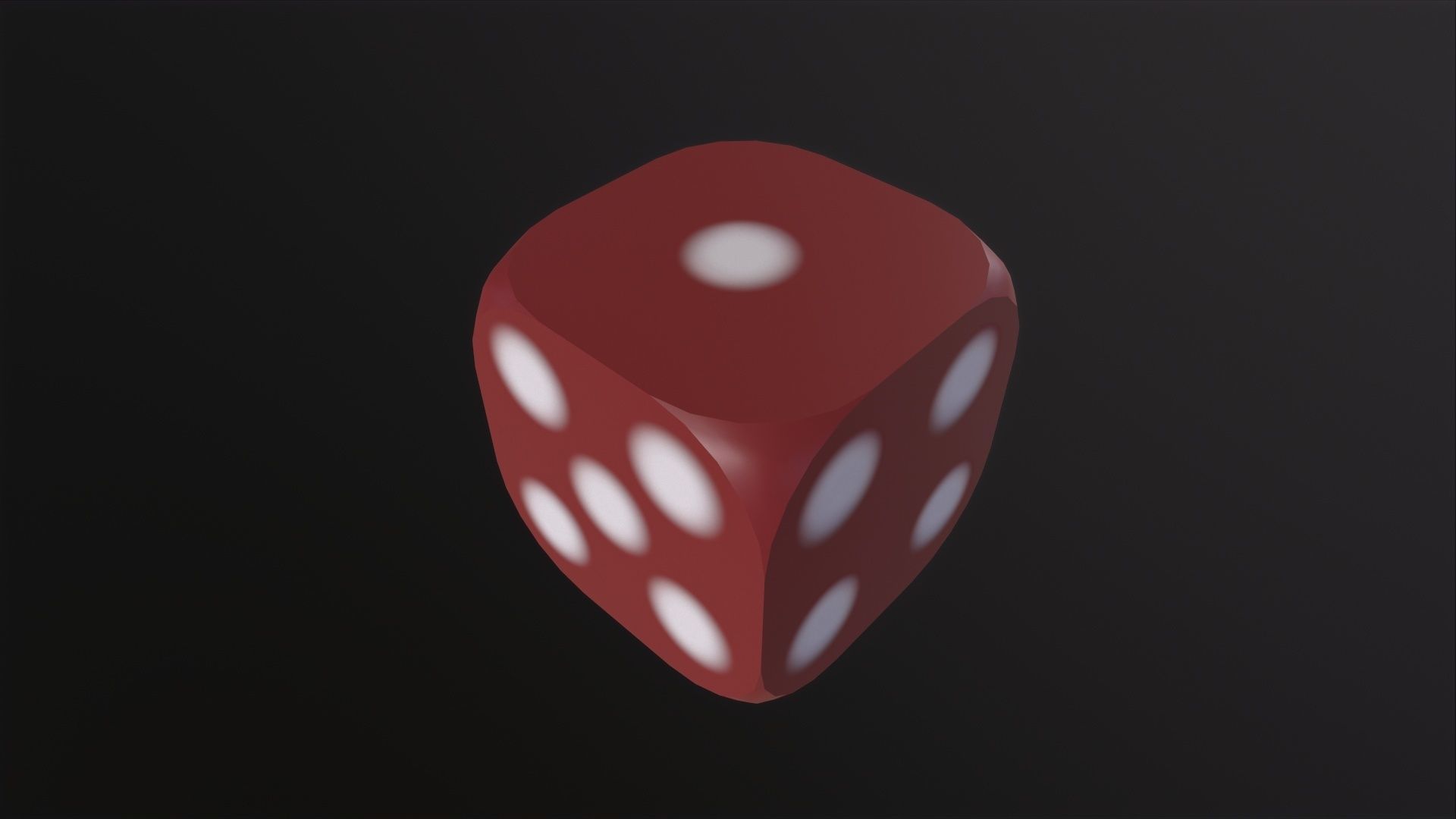 Rounded dice 3D Model Low-poly 3D model_4