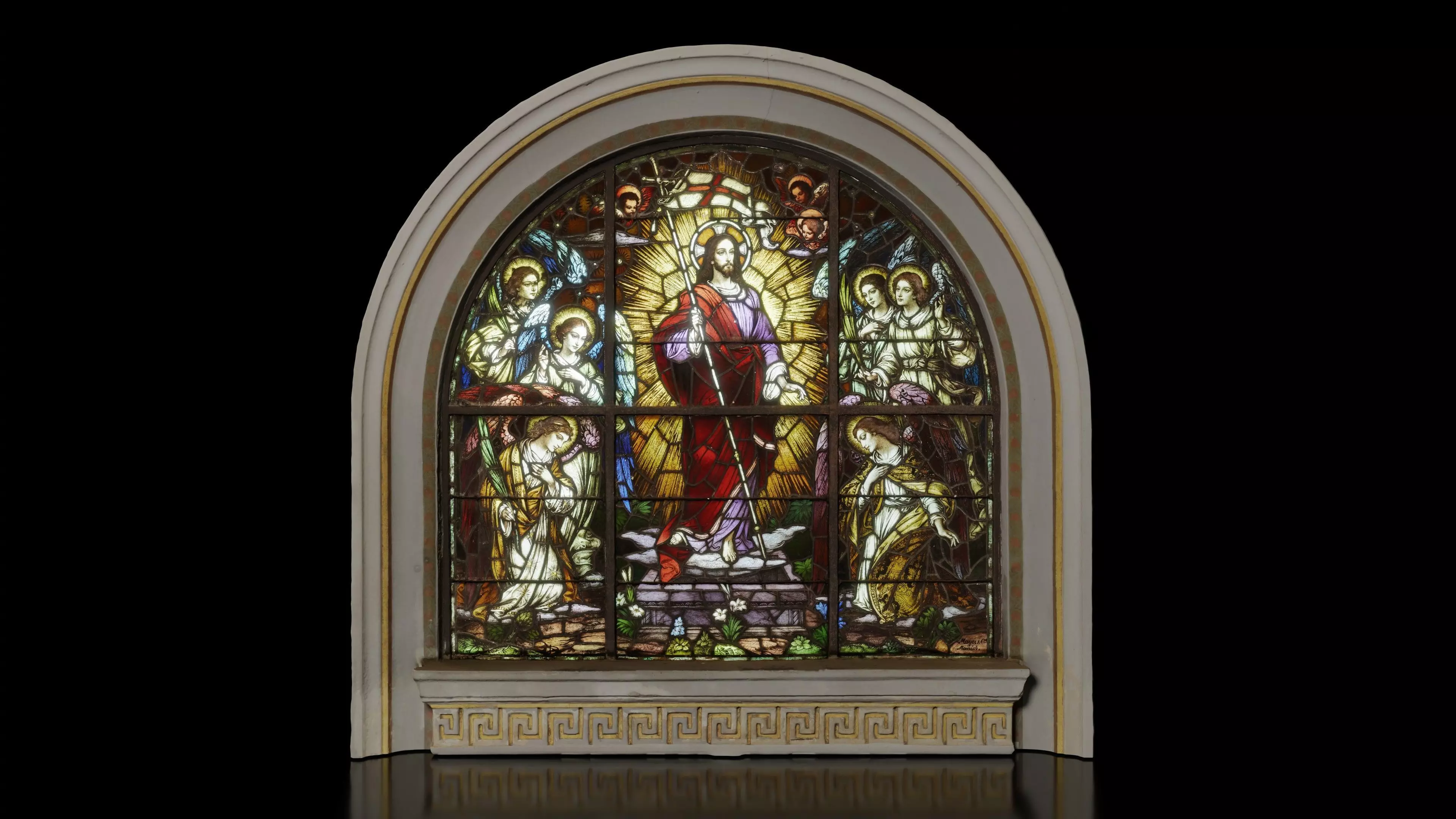 Church Stained Glass Window Low-poly 3D model