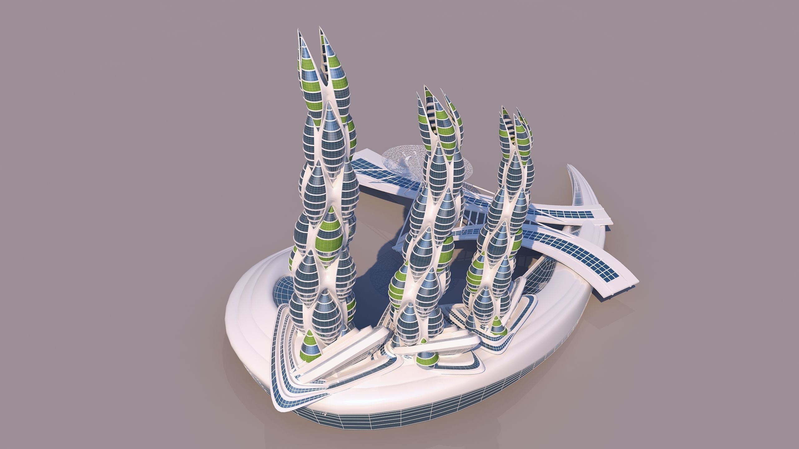 0200 - Organic Skyscraper Building 3D model_9