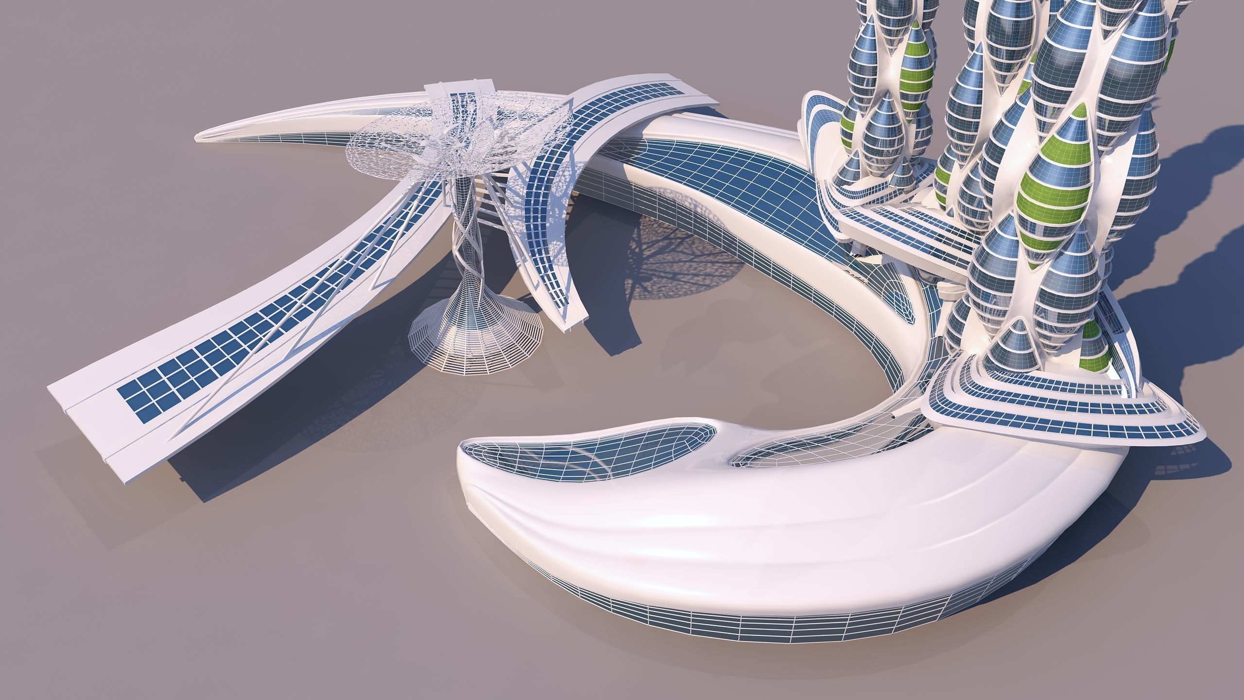 0200 - Organic Skyscraper Building 3D model_6