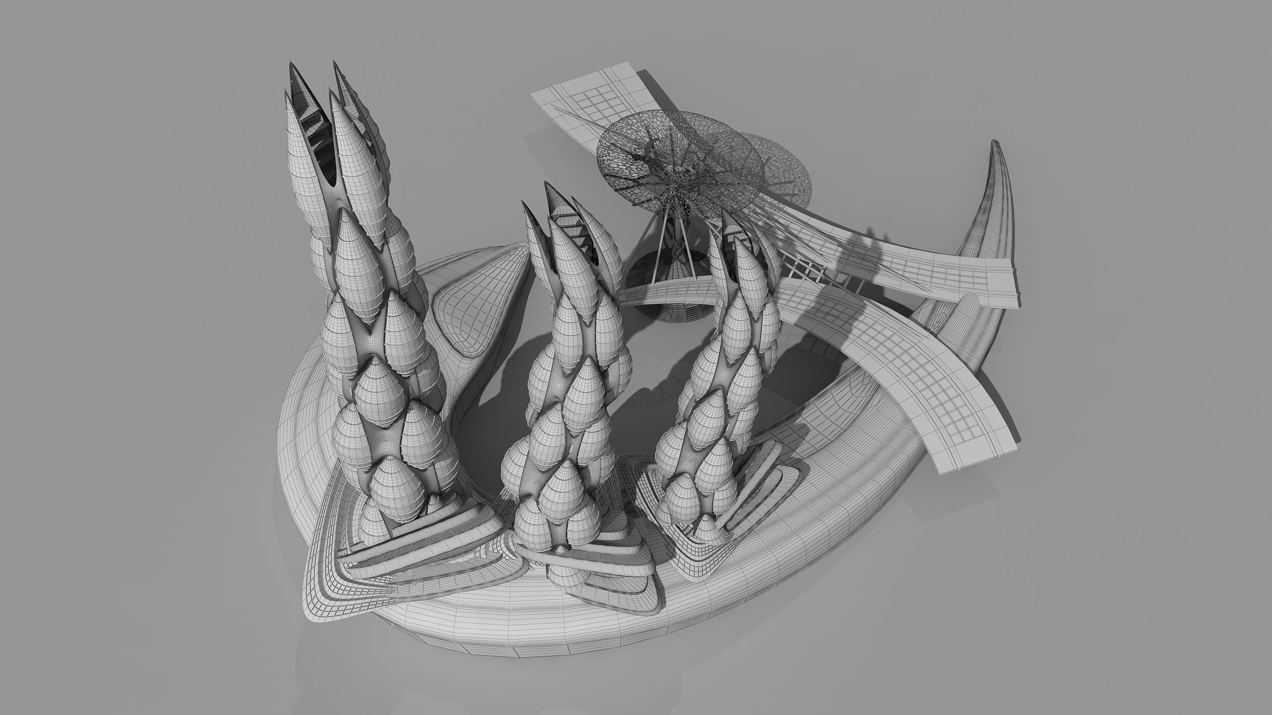 0200 - Organic Skyscraper Building 3D model_13