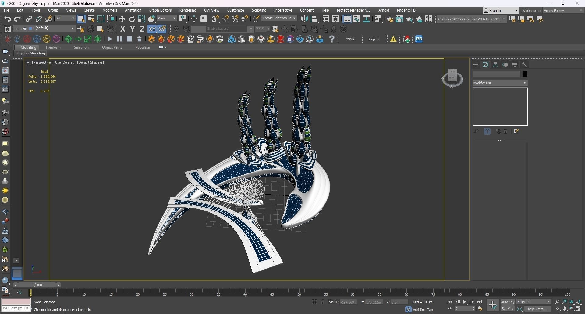 0200 - Organic Skyscraper Building 3D model_24