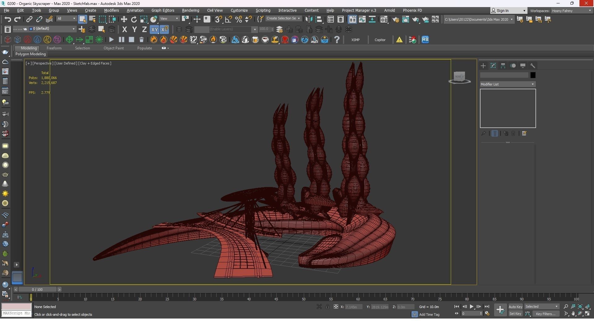 0200 - Organic Skyscraper Building 3D model_26