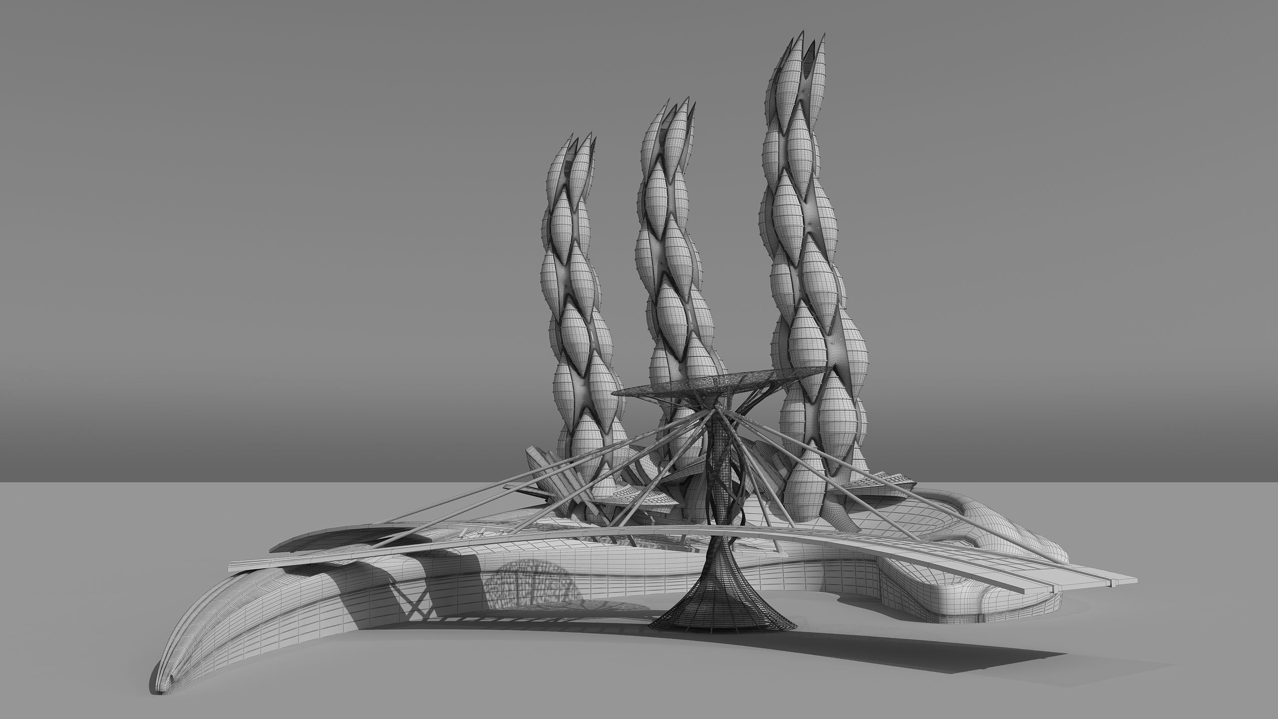 0200 - Organic Skyscraper Building 3D model_16