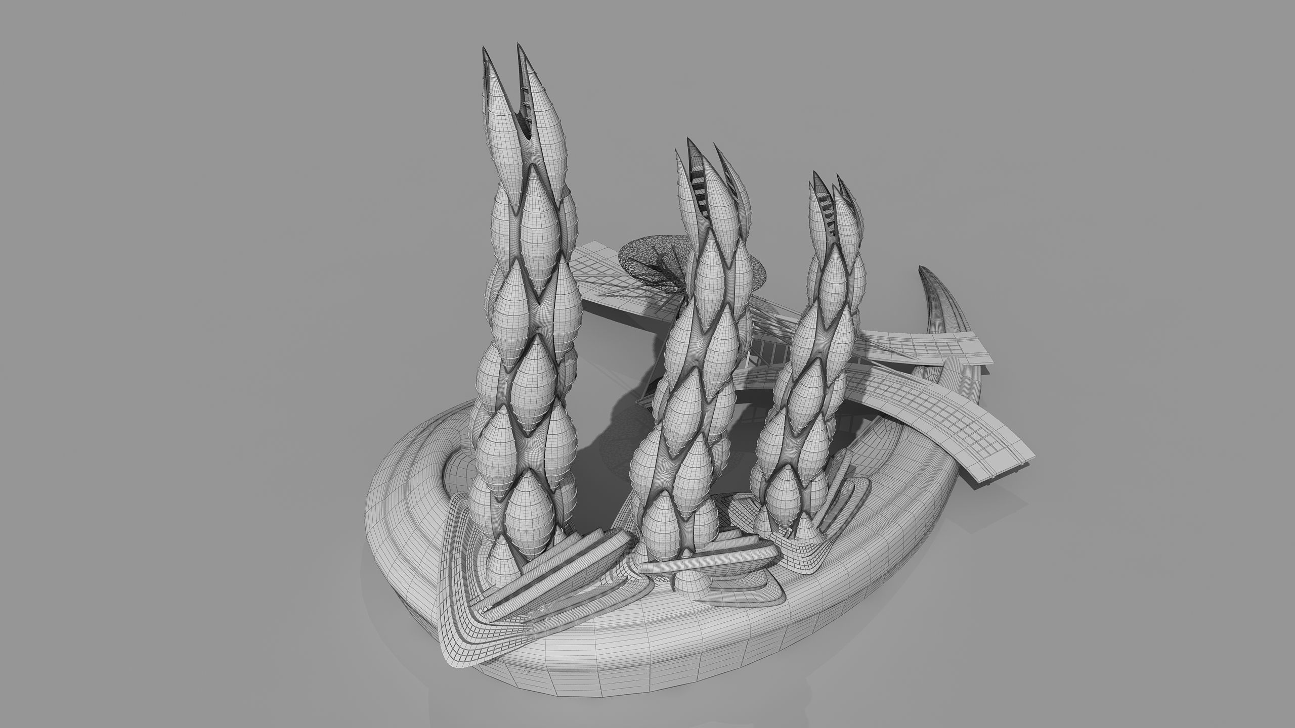 0200 - Organic Skyscraper Building 3D model_21